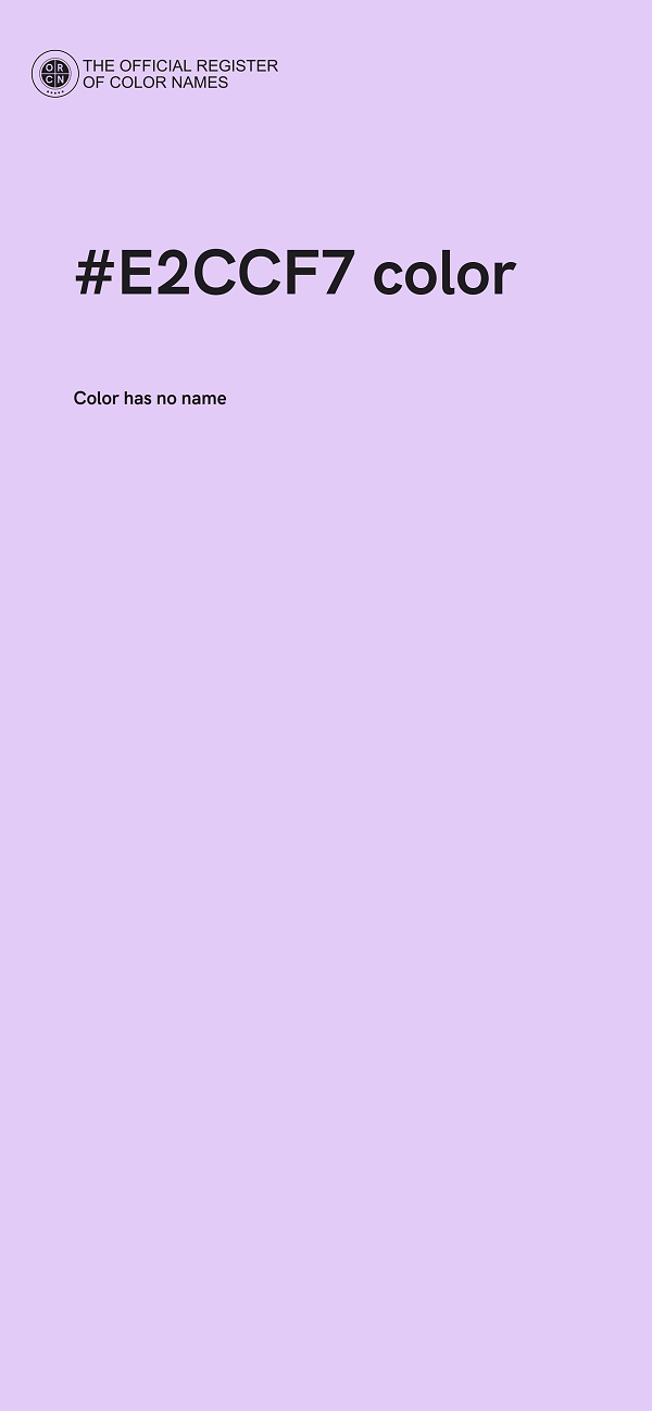 #E2CCF7 color image