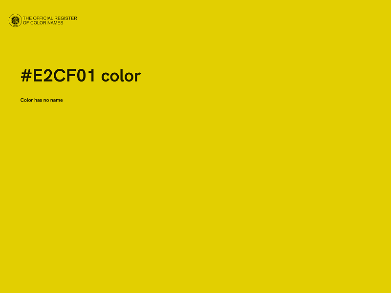 #E2CF01 color image