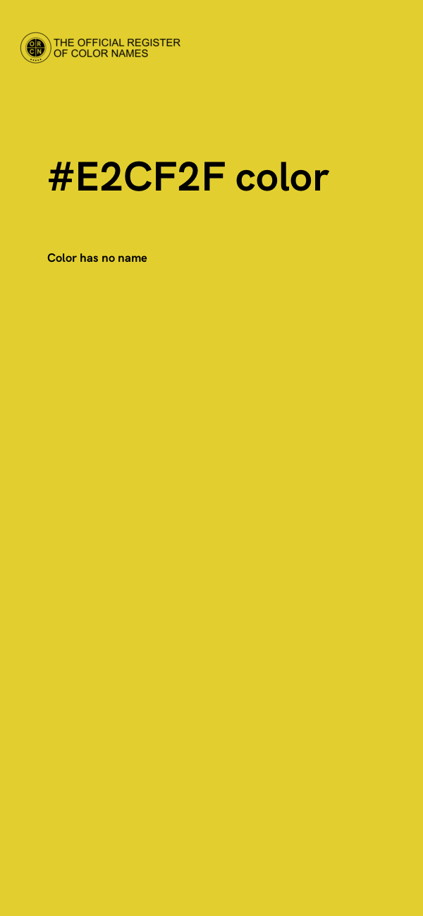 #E2CF2F color image