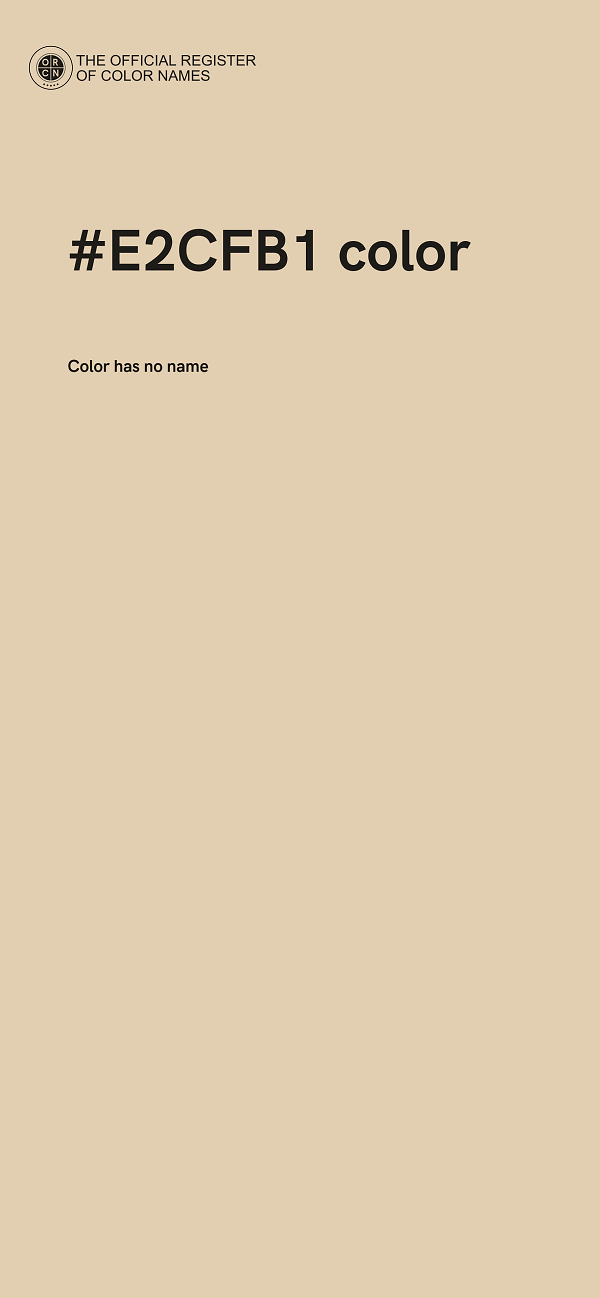 #E2CFB1 color image