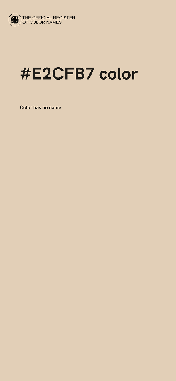 #E2CFB7 color image