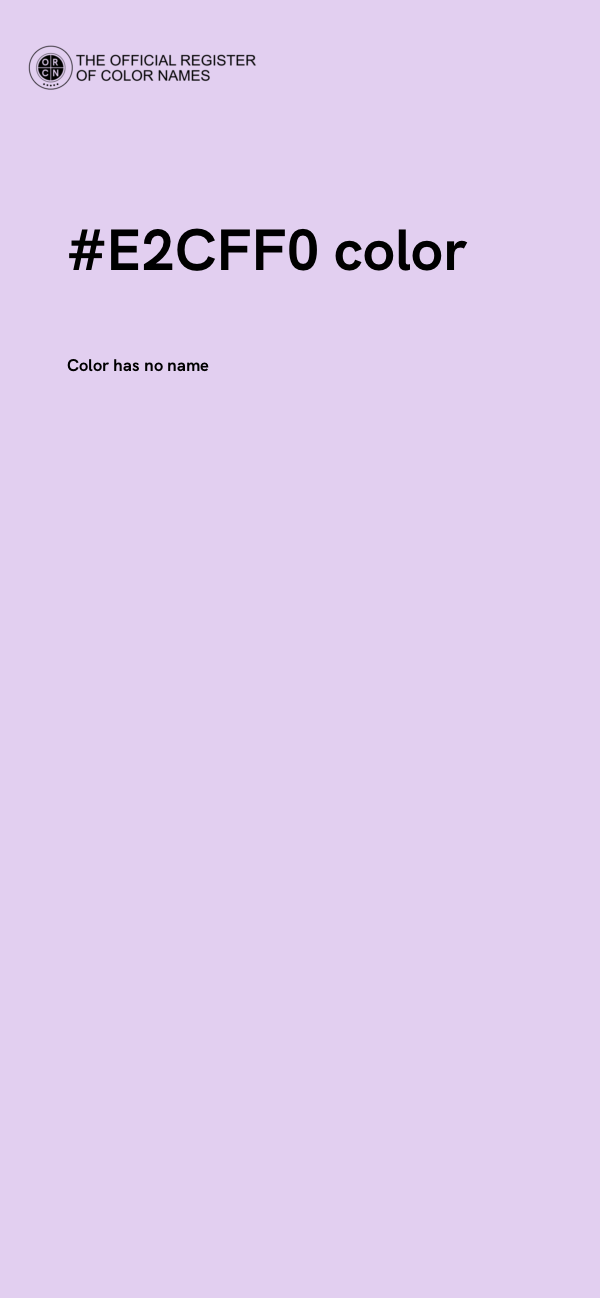 #E2CFF0 color image