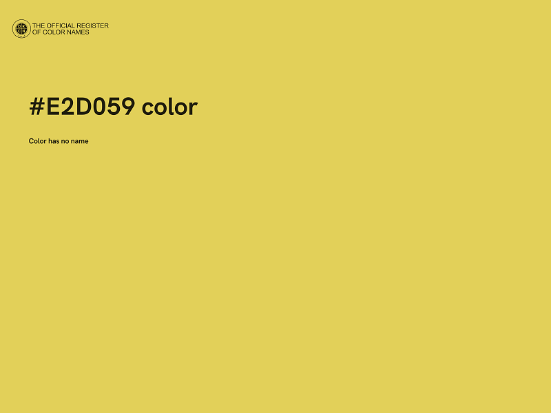 #E2D059 color image