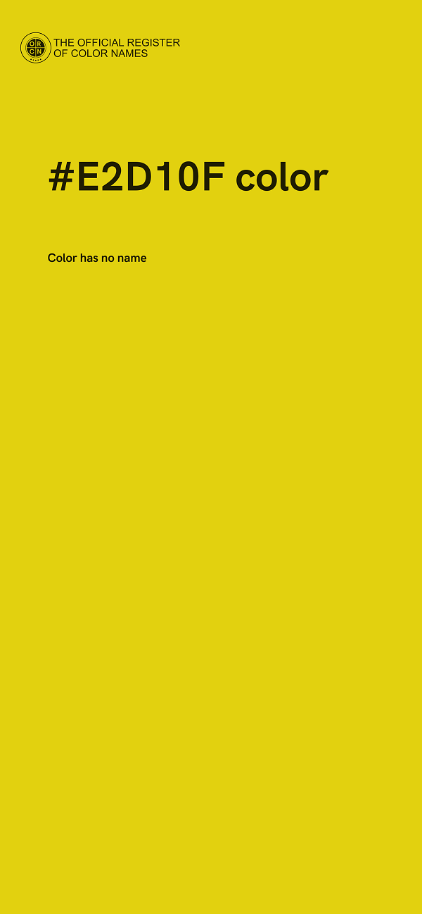 #E2D10F color image