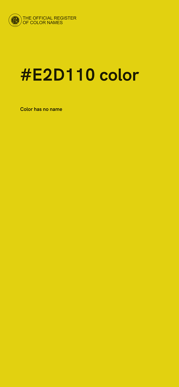 #E2D110 color image