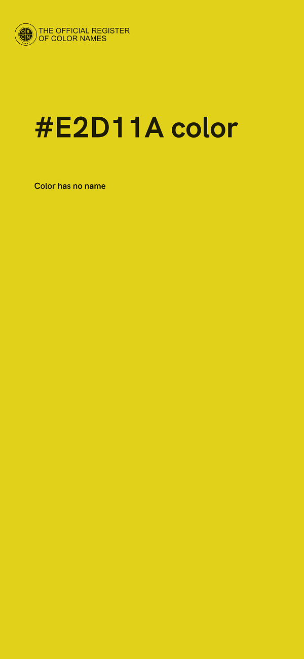#E2D11A color image
