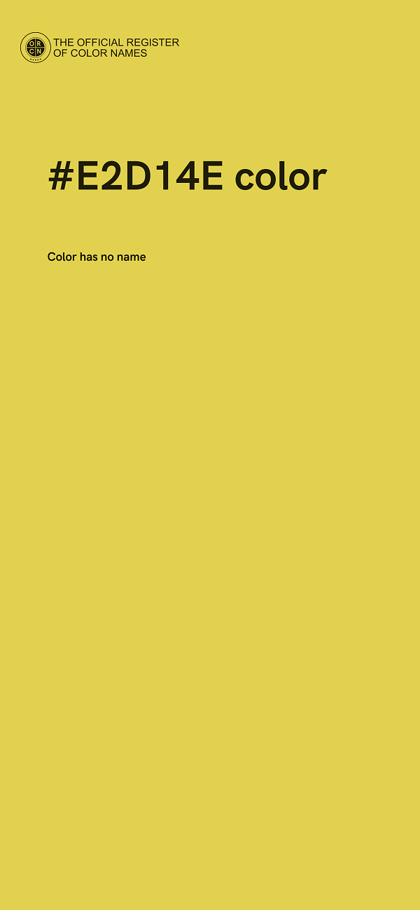 #E2D14E color image