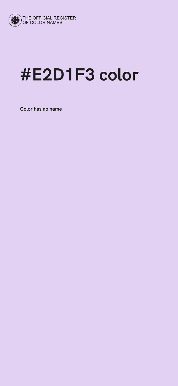 #E2D1F3 color image