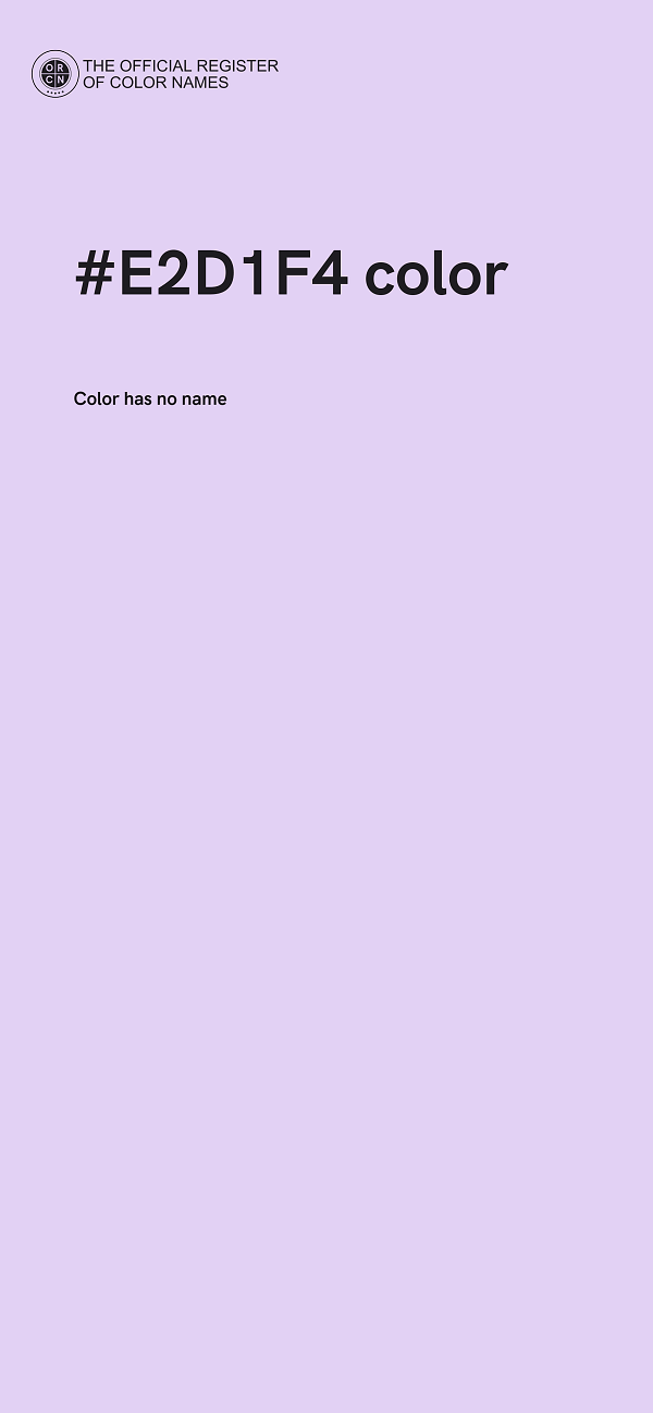 #E2D1F4 color image