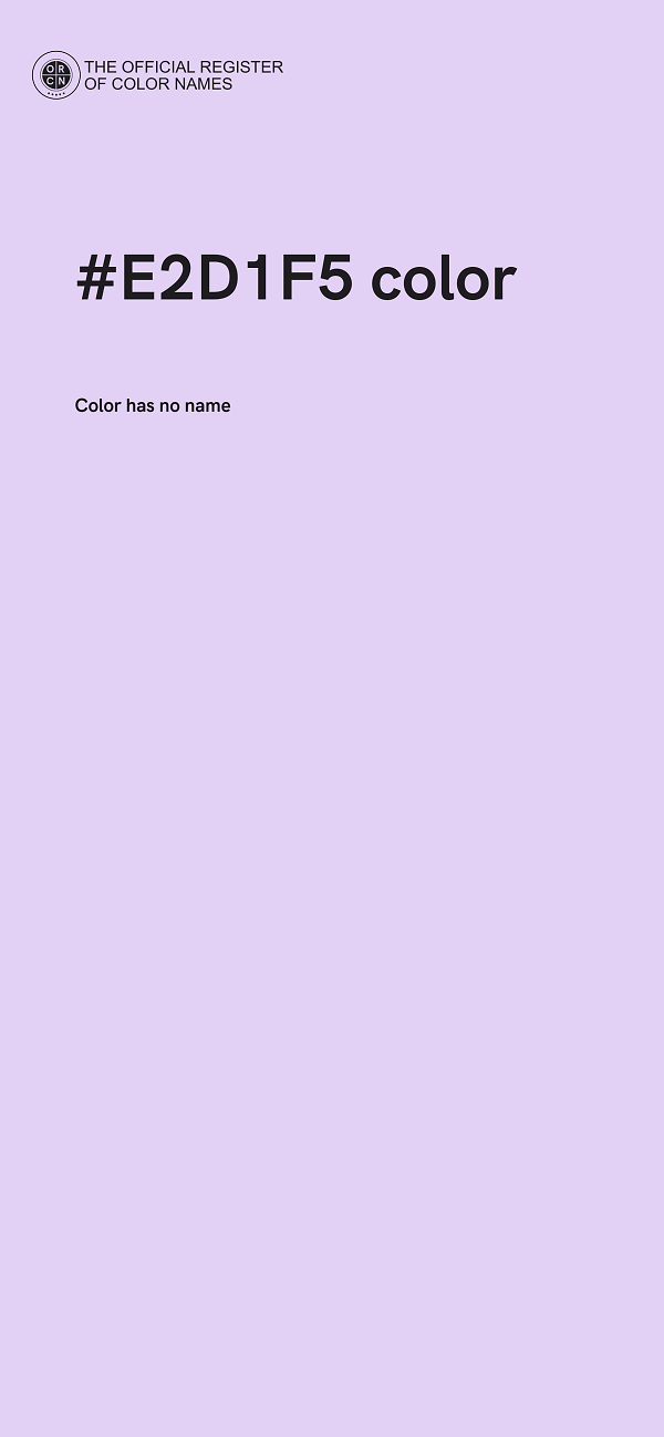 #E2D1F5 color image