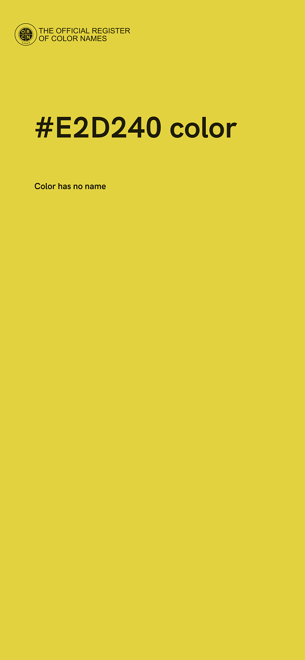#E2D240 color image