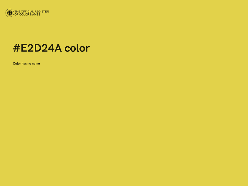 #E2D24A color image