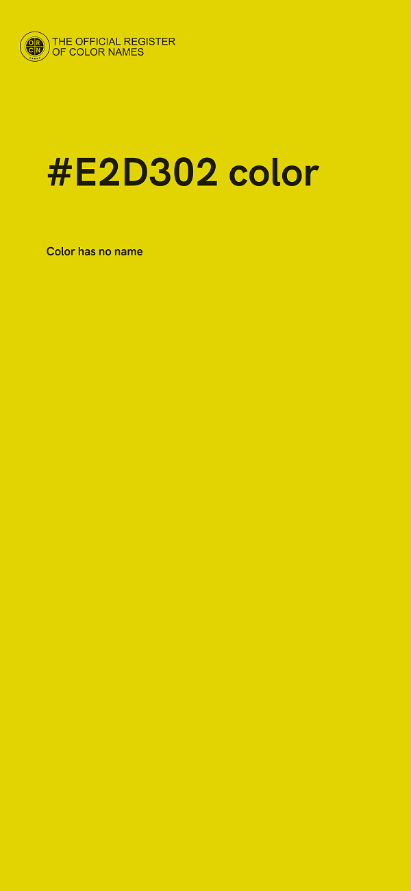 #E2D302 color image
