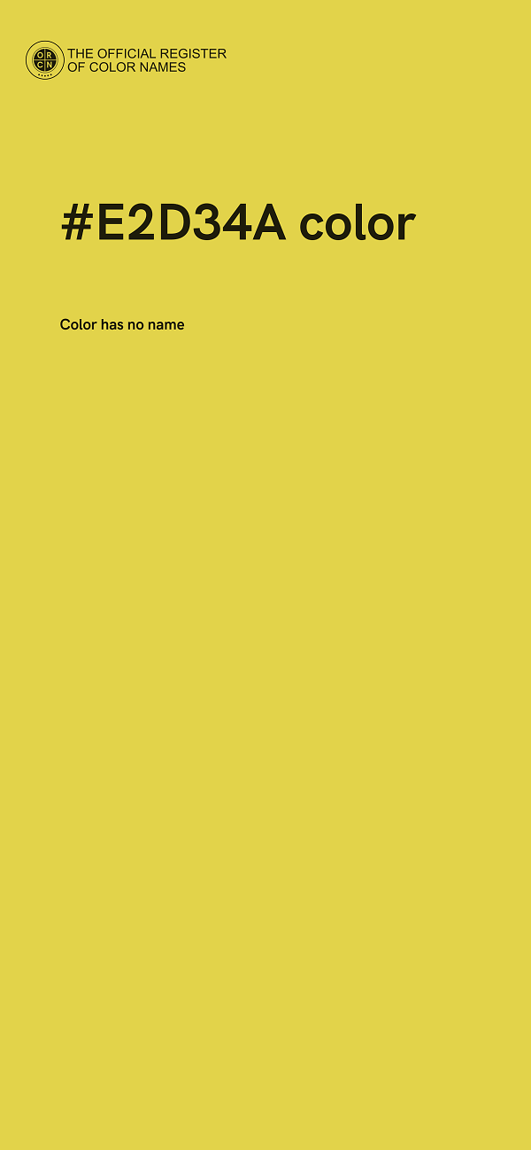 #E2D34A color image