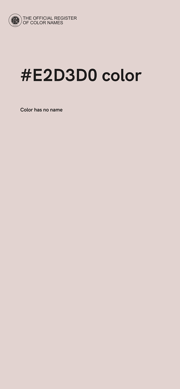 #E2D3D0 color image