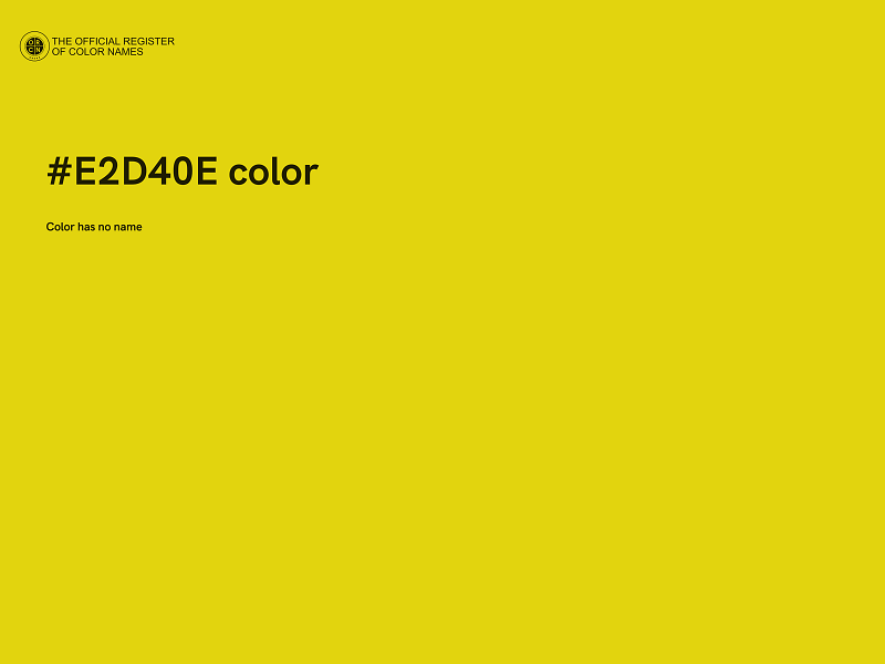 #E2D40E color image