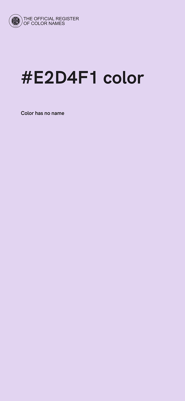 #E2D4F1 color image