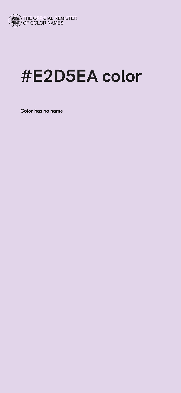 #E2D5EA color image