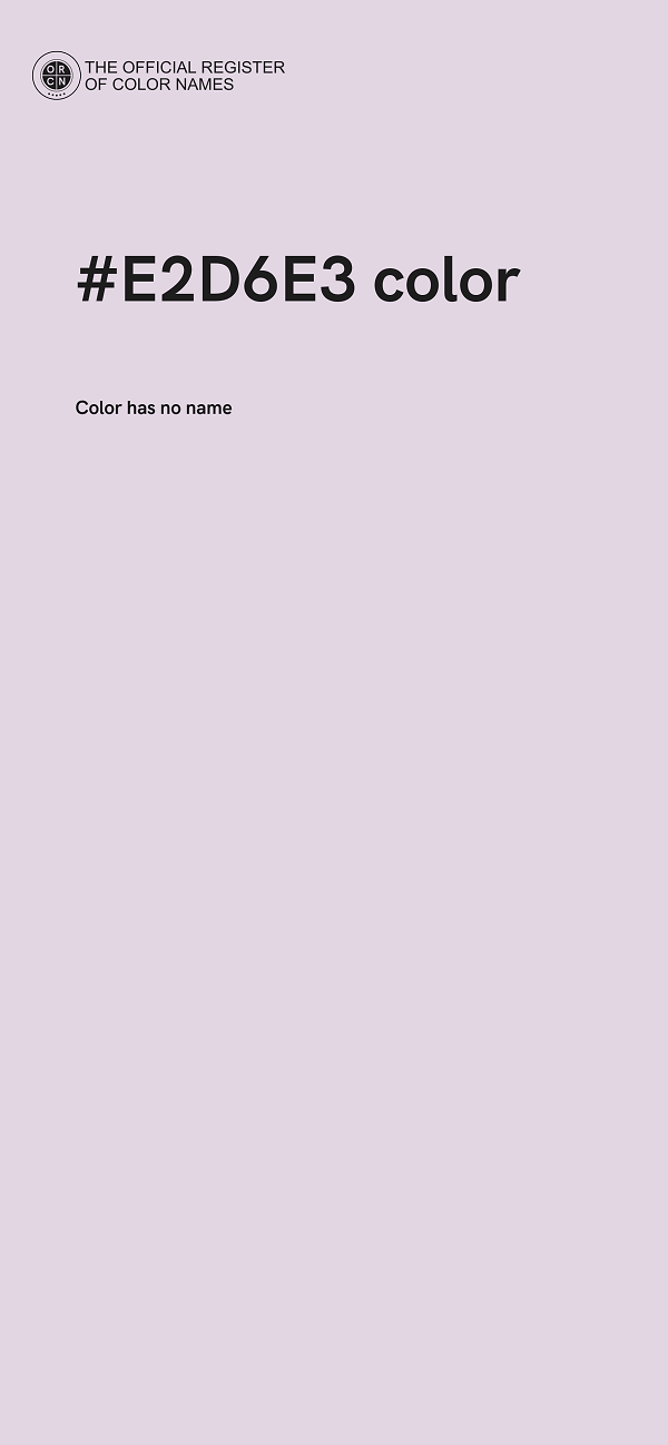 #E2D6E3 color image
