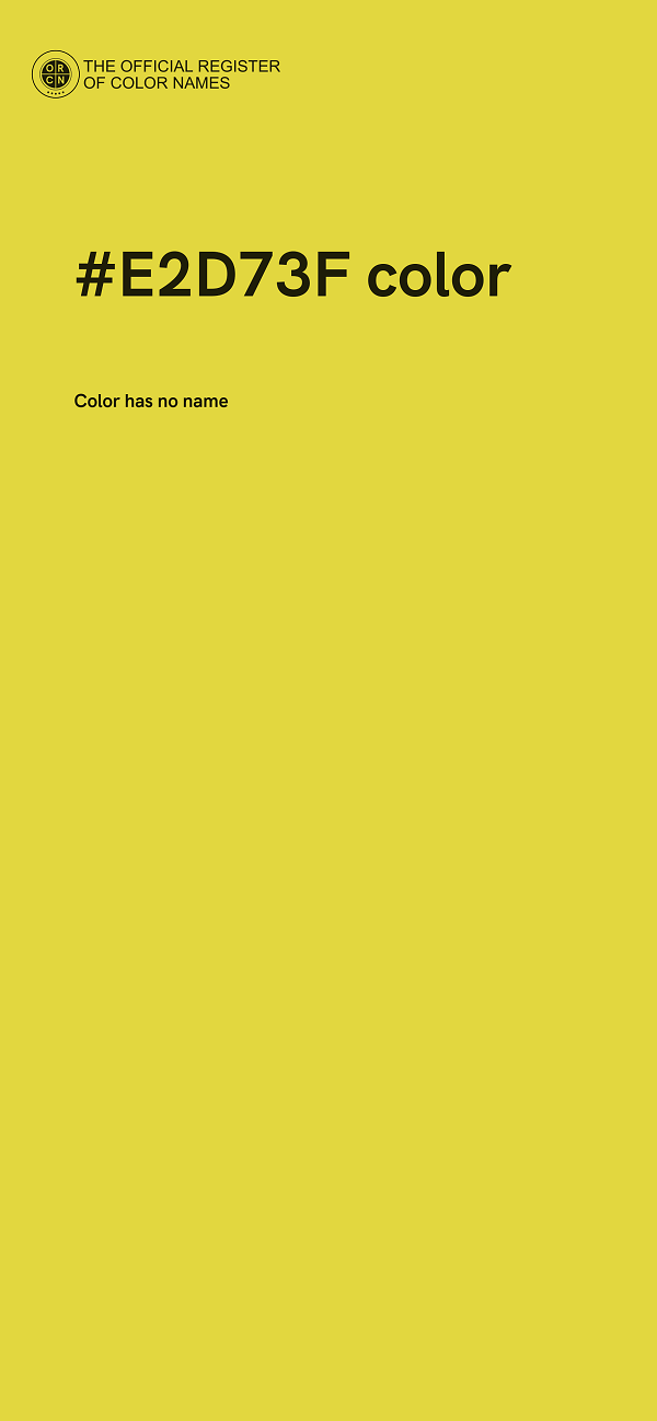 #E2D73F color image