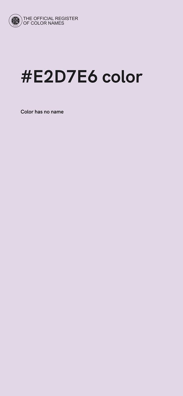 #E2D7E6 color image