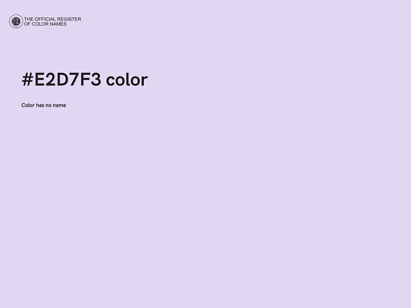 #E2D7F3 color image