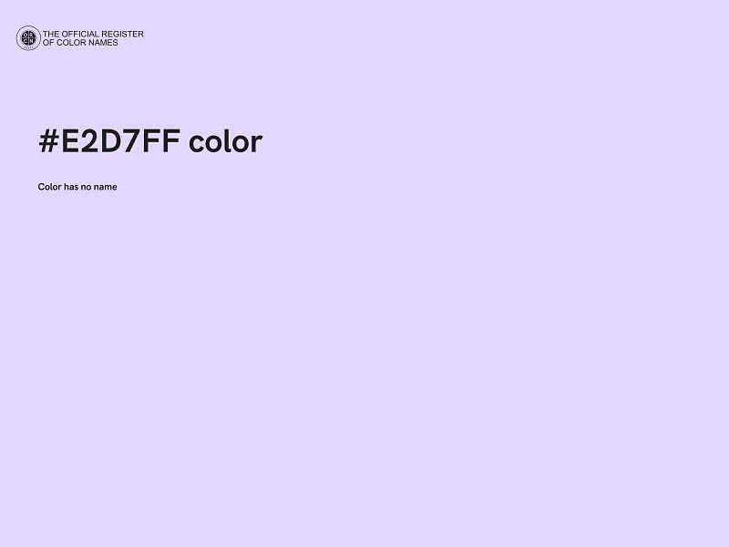 #E2D7FF color image