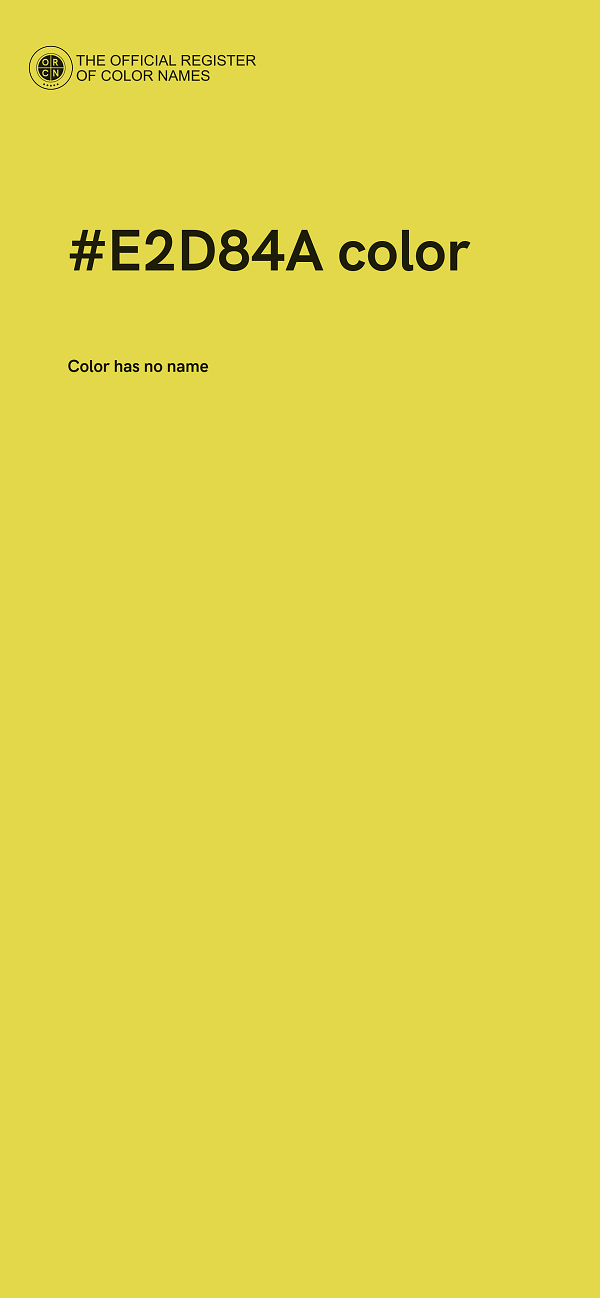 #E2D84A color image