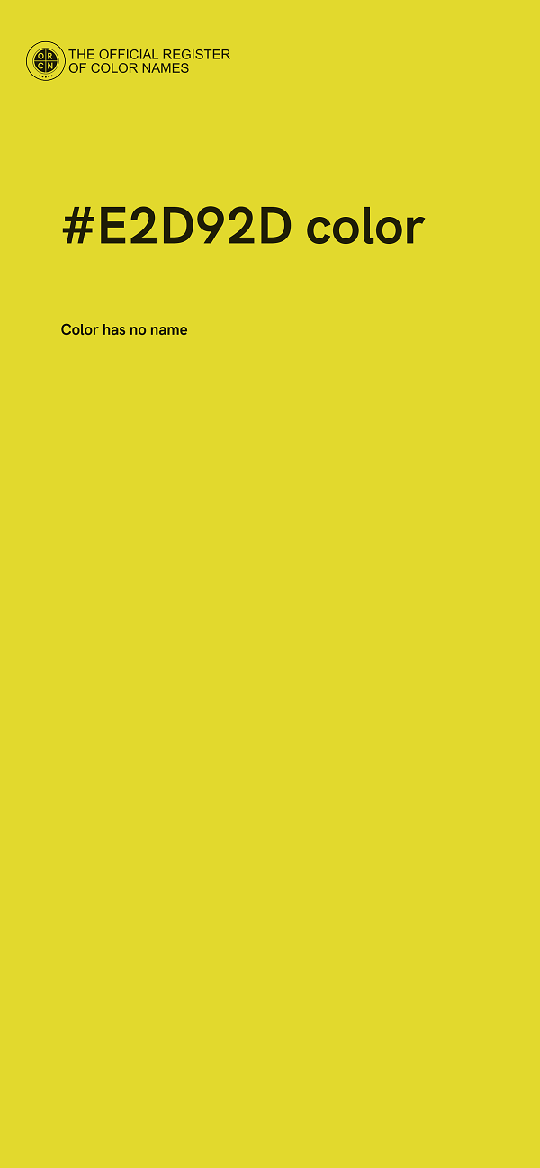 #E2D92D color image