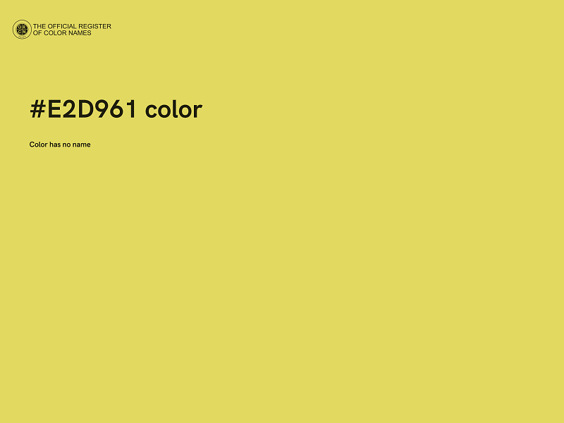 #E2D961 color image