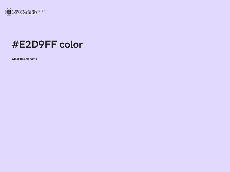 #E2D9FF color image