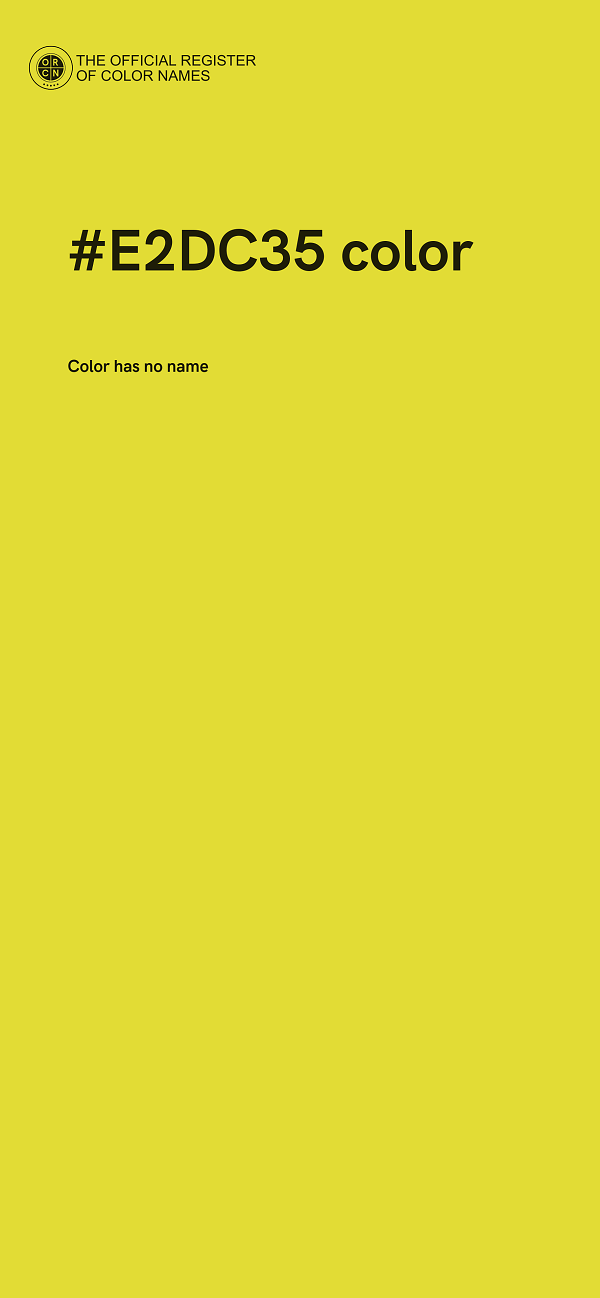 #E2DC35 color image