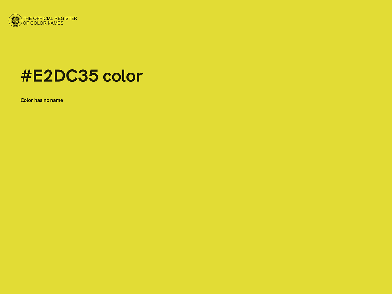 #E2DC35 color image