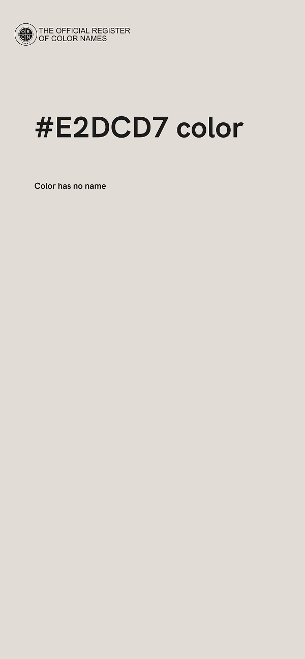 #E2DCD7 color image