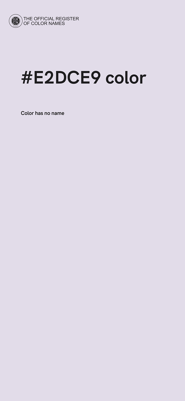 #E2DCE9 color image