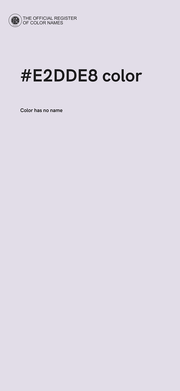 #E2DDE8 color image
