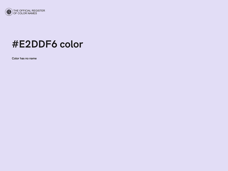 #E2DDF6 color image