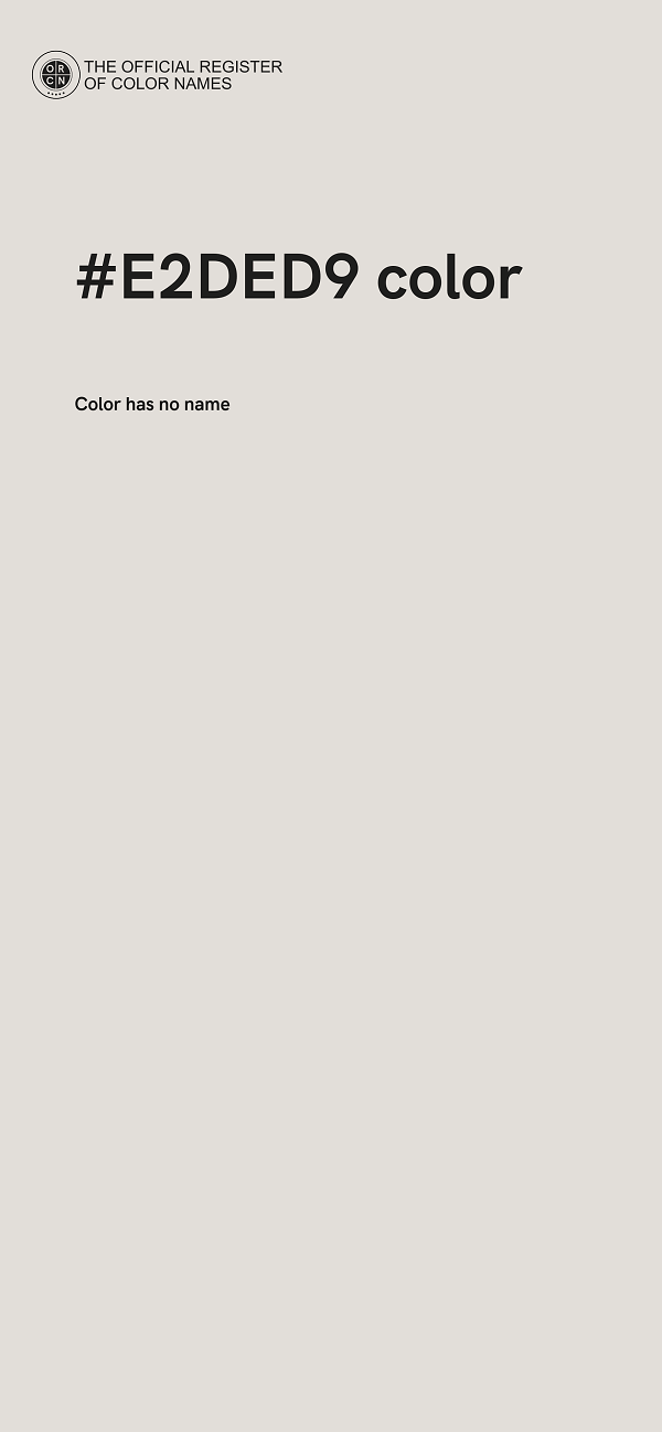 #E2DED9 color image