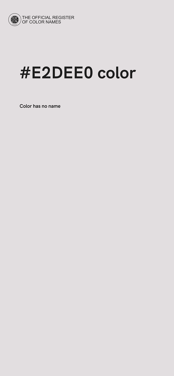 #E2DEE0 color image