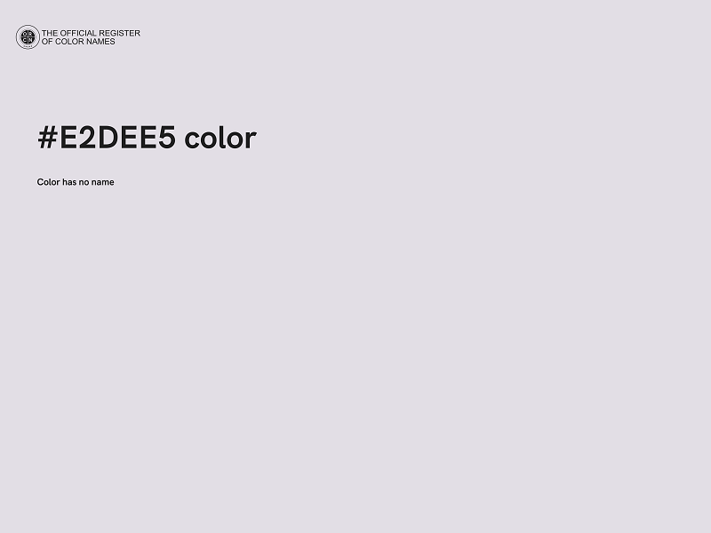 #E2DEE5 color image