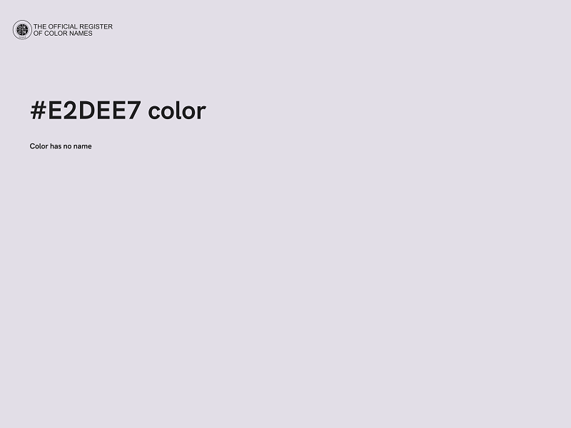 #E2DEE7 color image