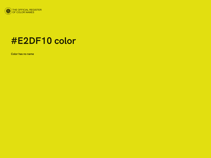 #E2DF10 color image