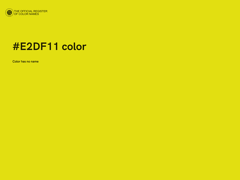 #E2DF11 color image
