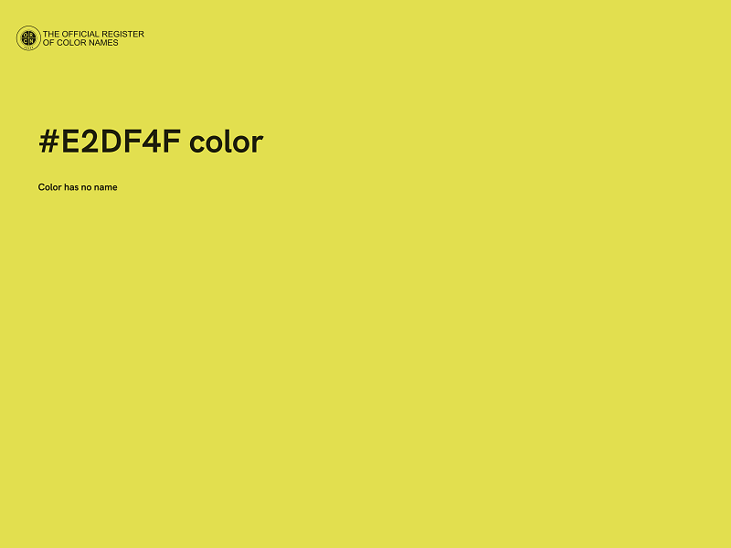 #E2DF4F color image