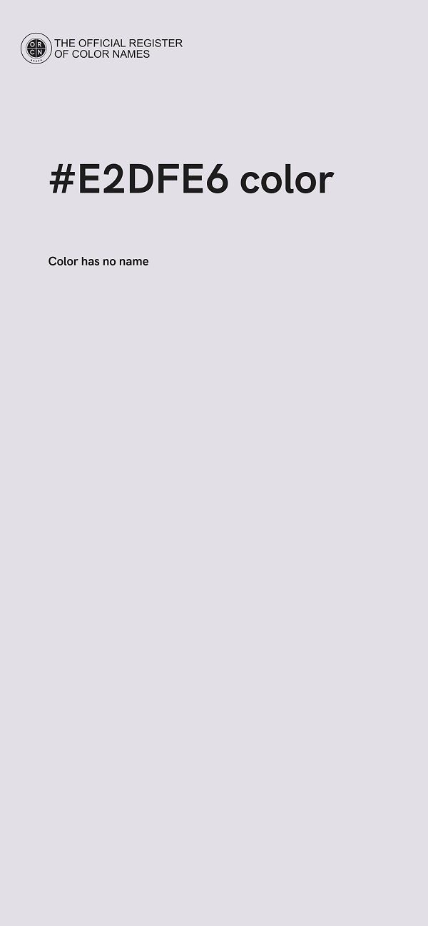 #E2DFE6 color image