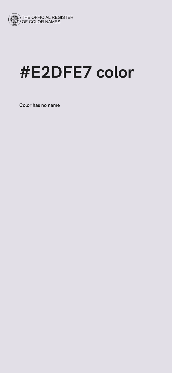 #E2DFE7 color image