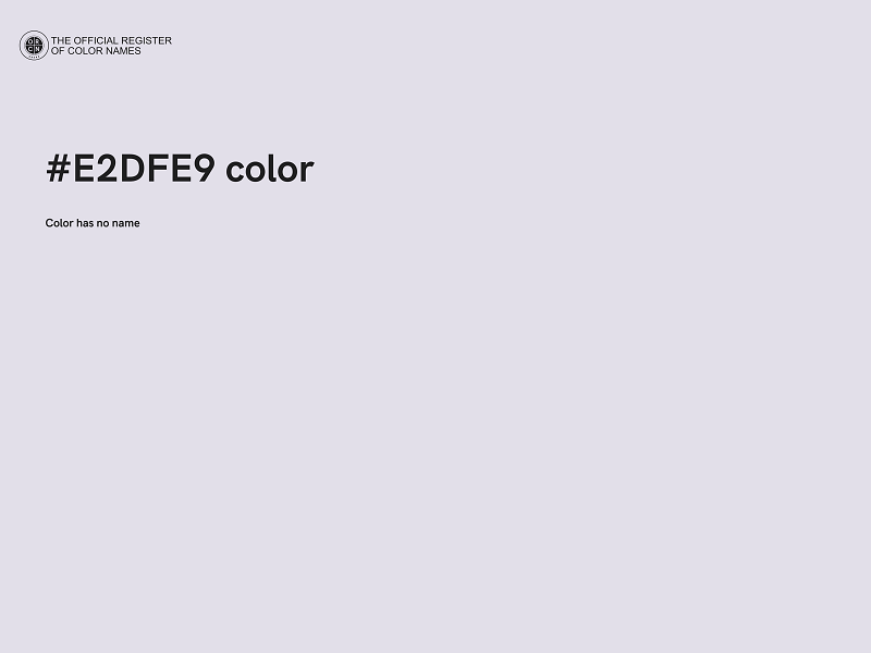 #E2DFE9 color image