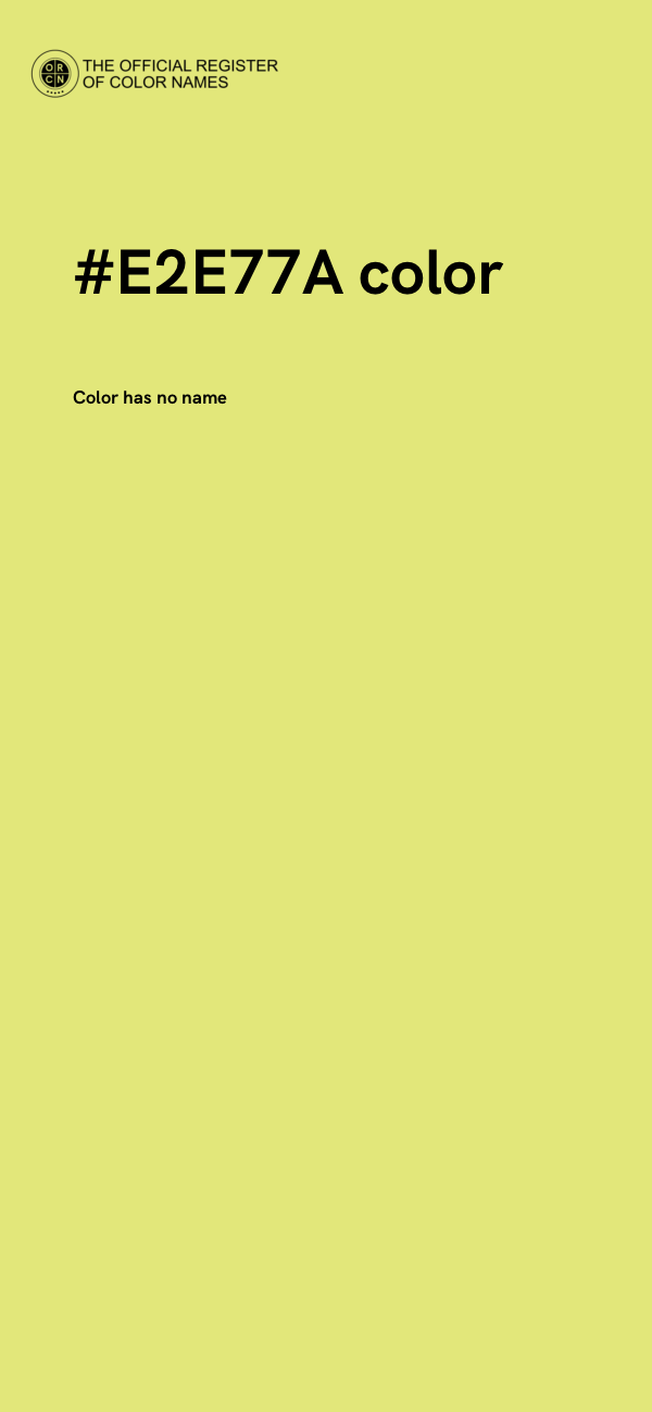 #E2E77A color image