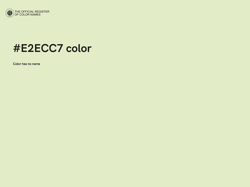 #E2ECC7 color image