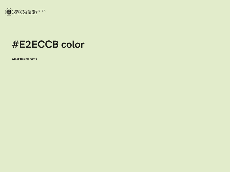 #E2ECCB color image